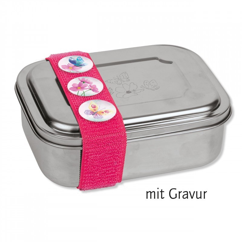 Lunchbox Edelstahl Schmetterlinge