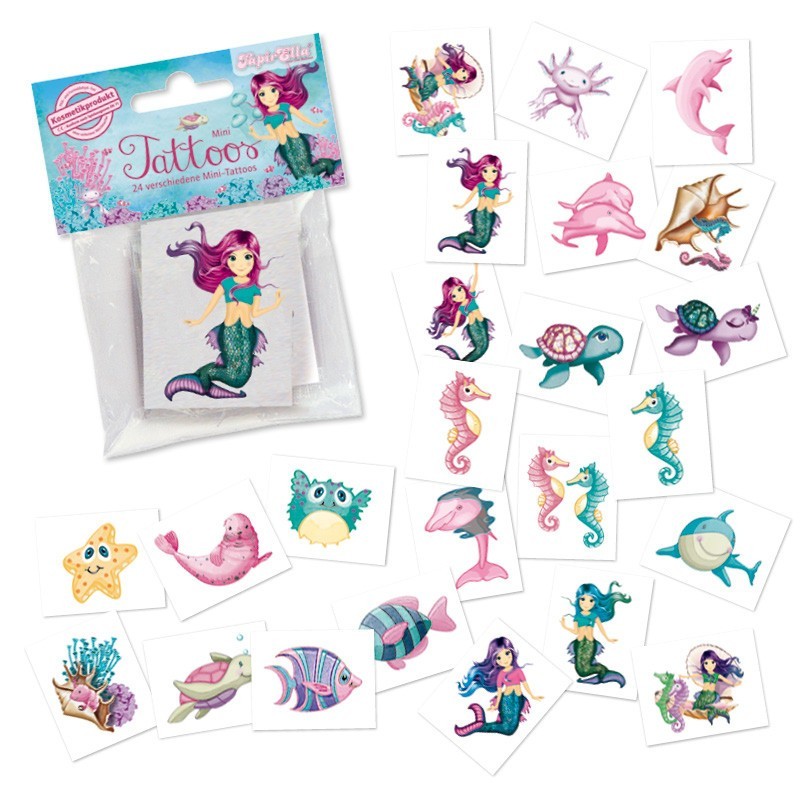 Mini Tattoo Set Meerjungfrau Coralie