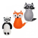 Filz Nähset Fuchs, Panda & Waschbär