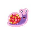 Sticker von der Rolle Krabbelkäfer rosa