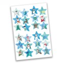 Adventskalender Zahlen Sticker Sterne Weihnachstiere