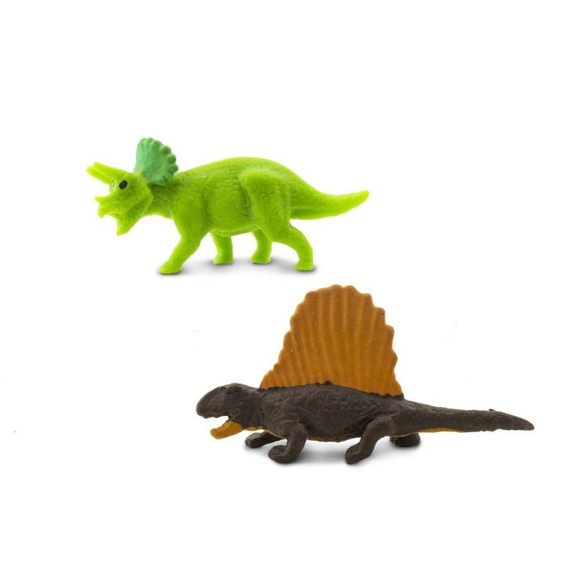 Mini Dinosaurier Figur - Triceratops - Dimetrodons - Glücksbringer