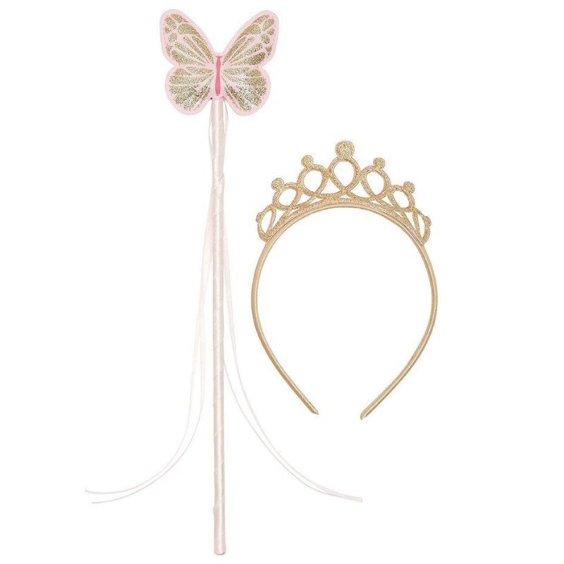 Krone und Zauberstab Pink Fairy