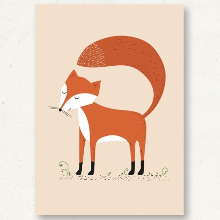 Postkarte Waldtiere Fuchs