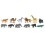Dschungeltiere - Wilde Tiere - Set mit 12 kleinen handbemalten Figuren