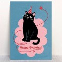 Geburtstagskarte Happy Birthday Katze