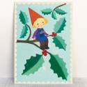 Postkarte Weihnachtswichtel