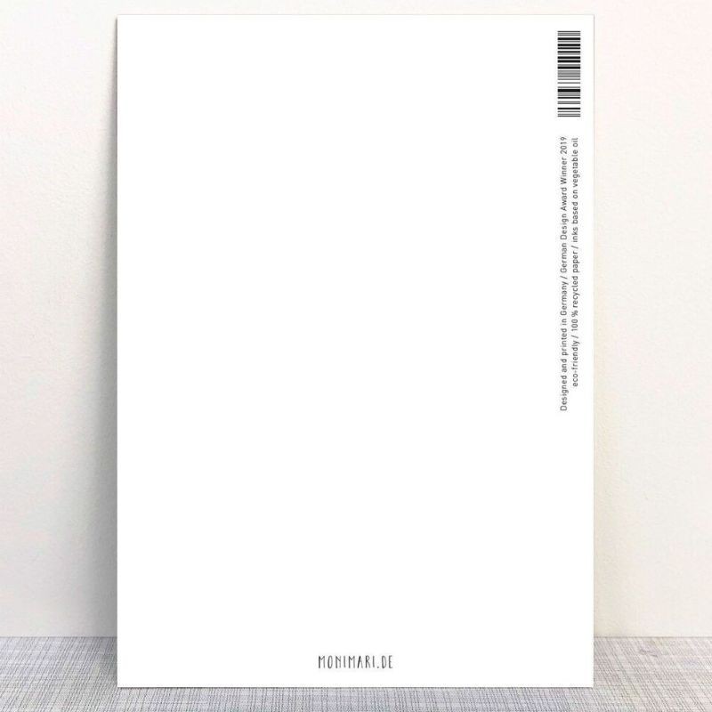 Postkarte Schneemann Rückseite