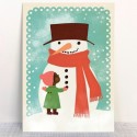 Postkarte Schneemann