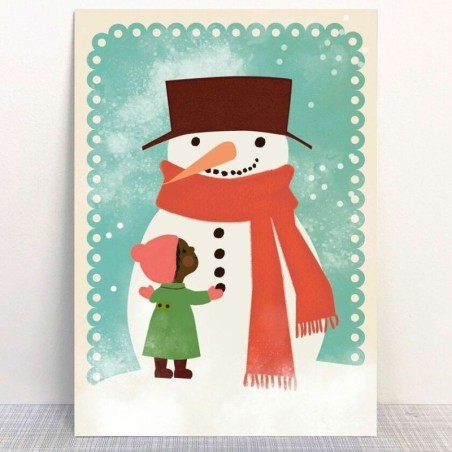 Postkarte Schneemann