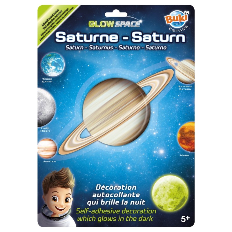 Selbstklebender Wandsticker Saturn - Glow in the Dark