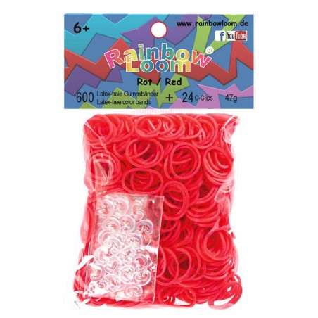 Rainbow Loom® Gummibänder rot opaque