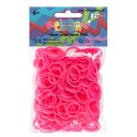 Rainbow Loom® Silikonbänder neon pink