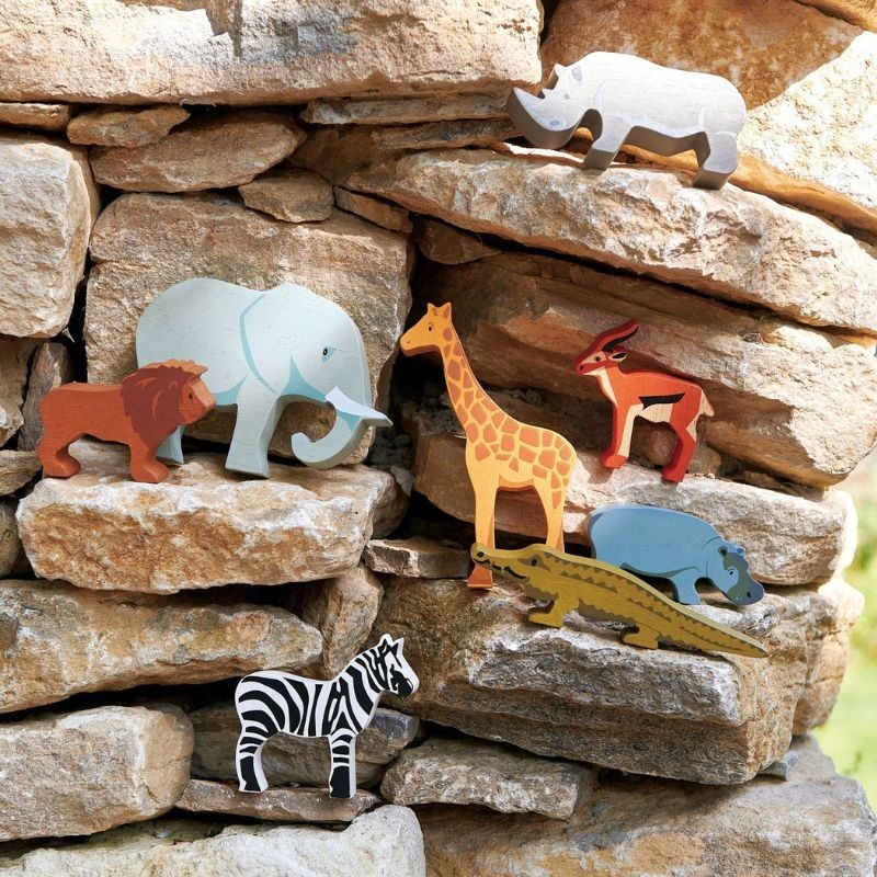 Safari Tiere aus Holz von Tender Leaf Toys