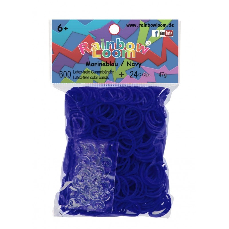Rainbow Loom® Gummibänder marineblau opaque