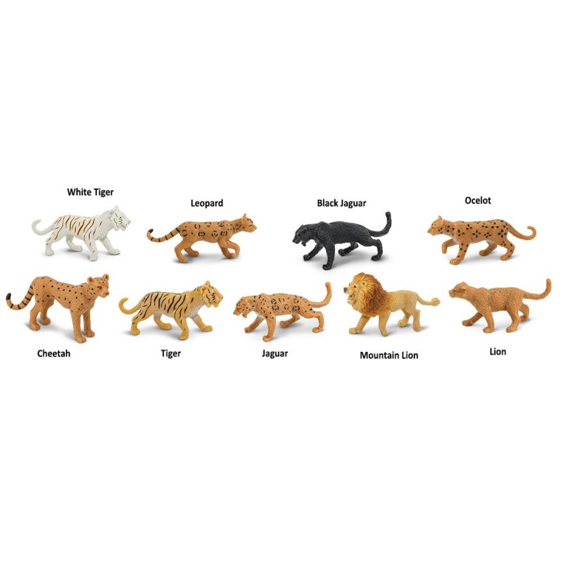 Raubkatzen - Set mit 9 handbemalten Figuren
