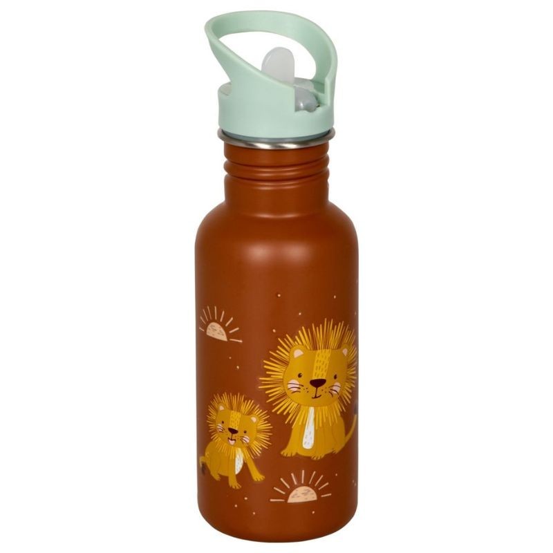 Trinkflasche Edelstahl Löwe