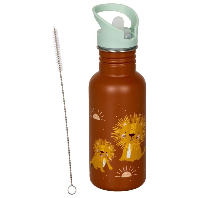 Trinkflasche Edelstahl Löwe