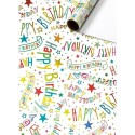 Geschenkpapier Happy Birthday bunt