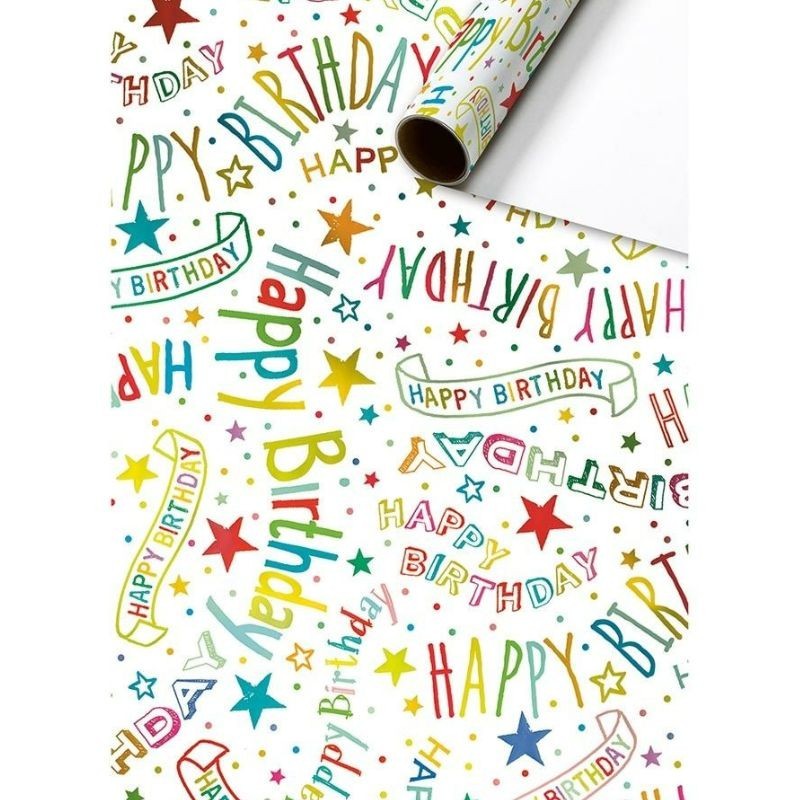 Geschenkpapier Happy Birthday bunt