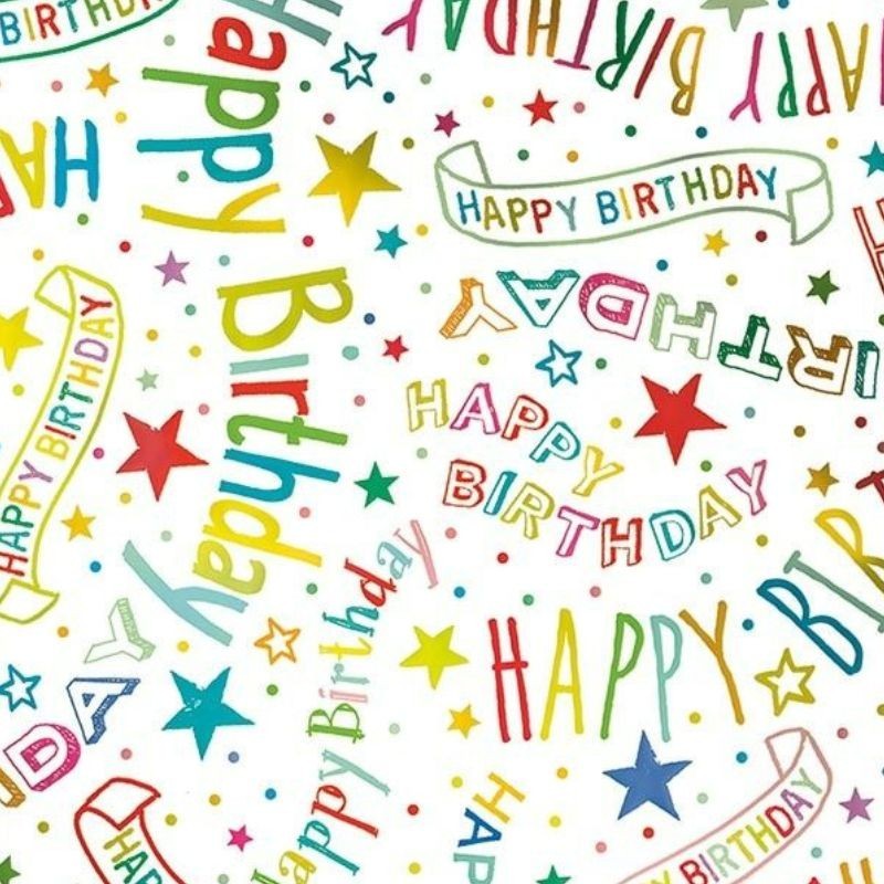 Geschenkpapier Happy Birthday bunt