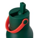 Trinkflasche Edelstahl Dinosaurier grün