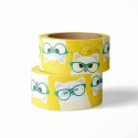 Washi Tape Katzen mit Brillen gelb