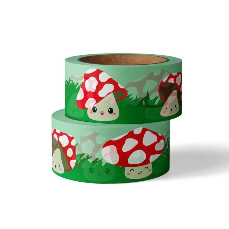Washi Tape Glückspilz grün