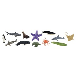 Meerestiere - Set mit 12 kleinen handbemalten Figuren