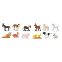 Bauernhof Tierkinder - Set mit 12 kleinen handbemalten Figuren