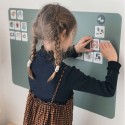 Magnettafel Rechteck smaragdgrün mit Magneten