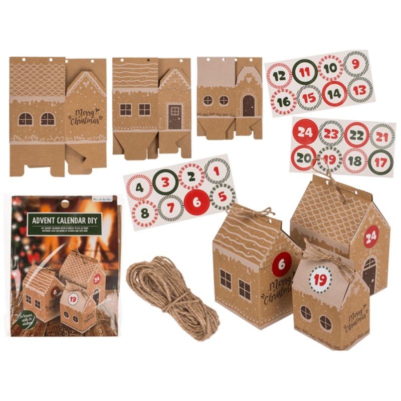 Adventskalender basteln Häuser