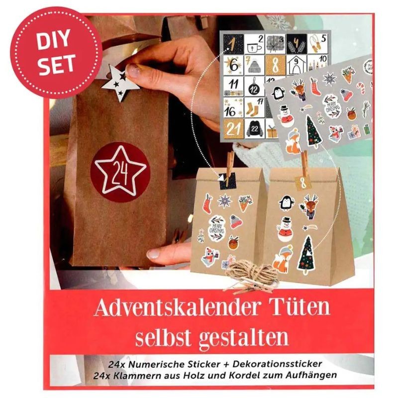 Adventskalender basteln DIY in verschiedenen Motiven