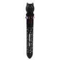 Kugelschreiber Katze mit 10 Farben schwarz