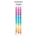 Sticker Herzen Regenbogen Samteffekt