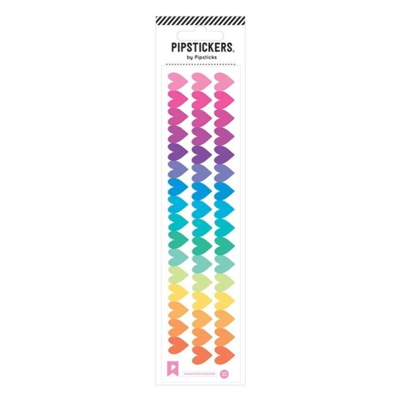 Sticker Herzen Regenbogen Samteffekt