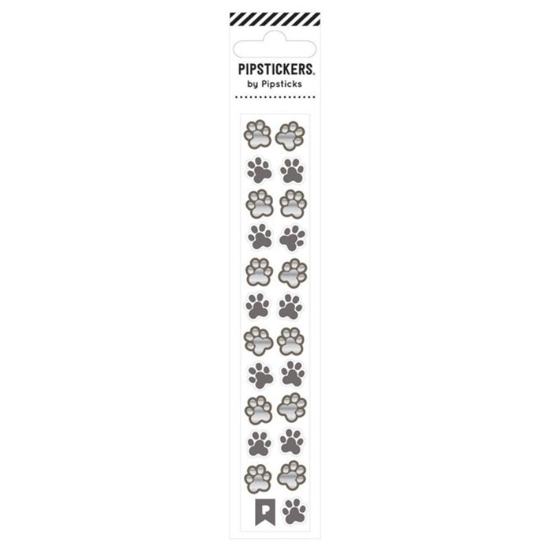 Sticker Pfoten silber