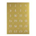 Adventskalender Zahlen Sticker Nevio gold