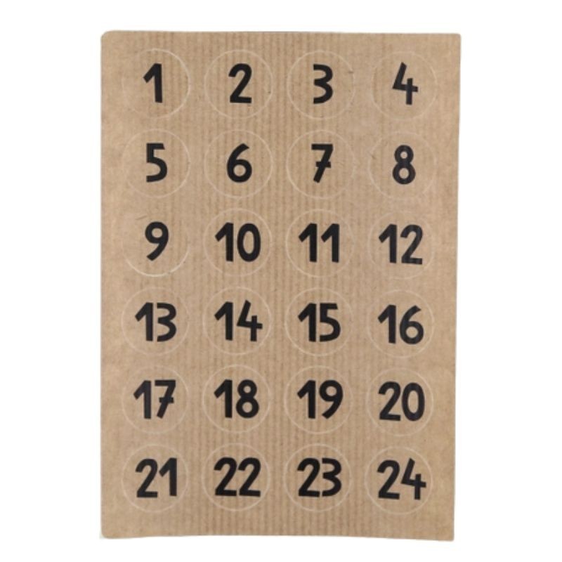 Adventskalender Zahlen Sticker Amelie