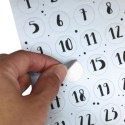 Adventskalender Zahlen Sticker Nevio silber