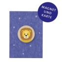 Geburtstagskarte Löwe mit Magnet
