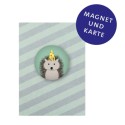 Geburtstagskarte Igel mit Magnet