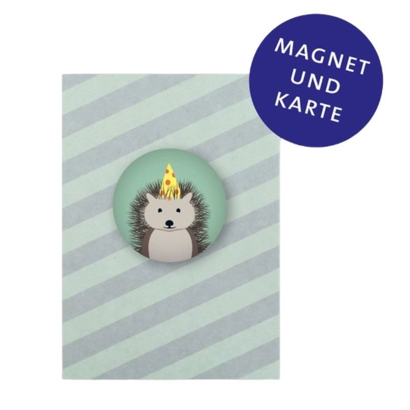 Geburtstagskarte Igel mit Magnet