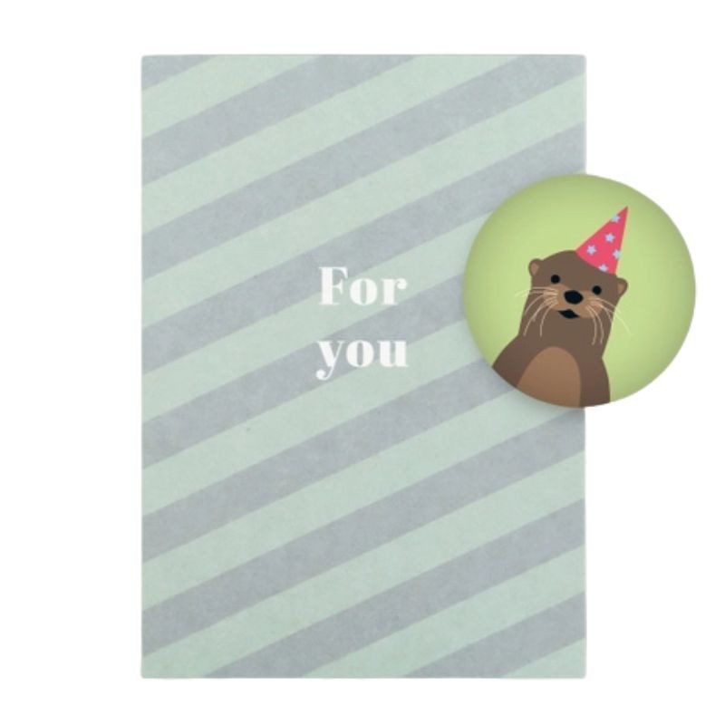 Geburtstagskarte Otter mit Magnet