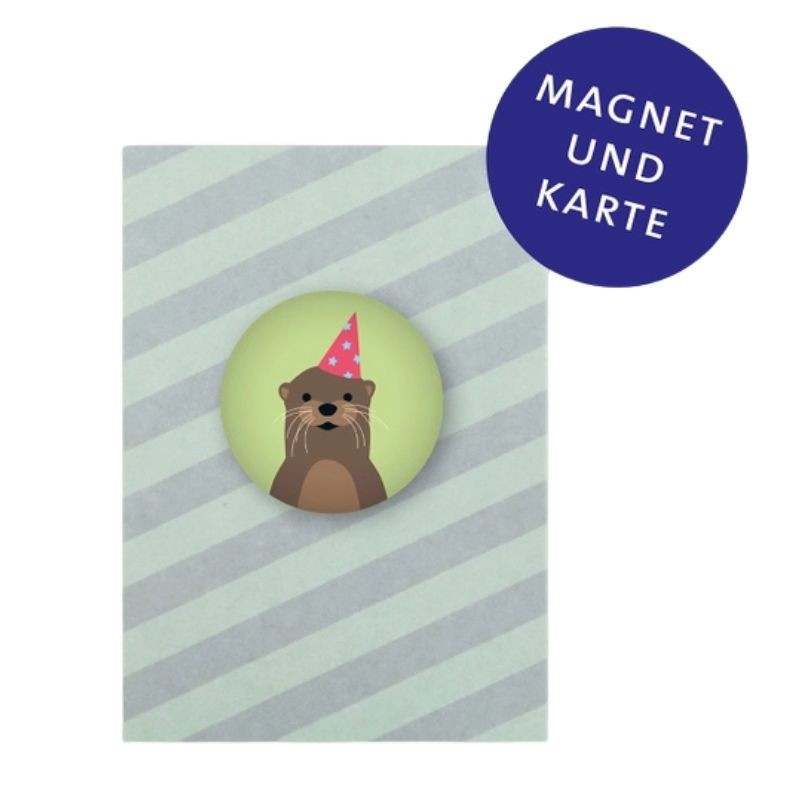 Geburtstagskarte Otter mit Magnet