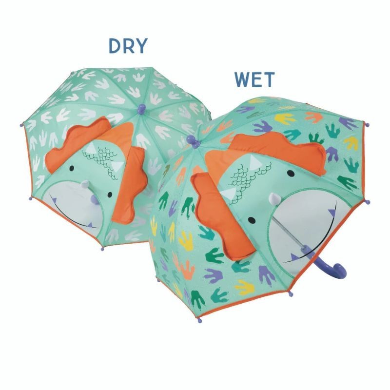 Regenschirm Dinosaurier 3D farbwechselnd bunt