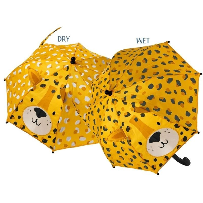 Regenschirm Leopard 3D farbwechselnd bunt