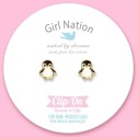 Ohrringe Ohrclips Pinguin