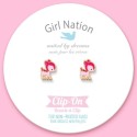 Ohrringe Ohrclips Reh pink