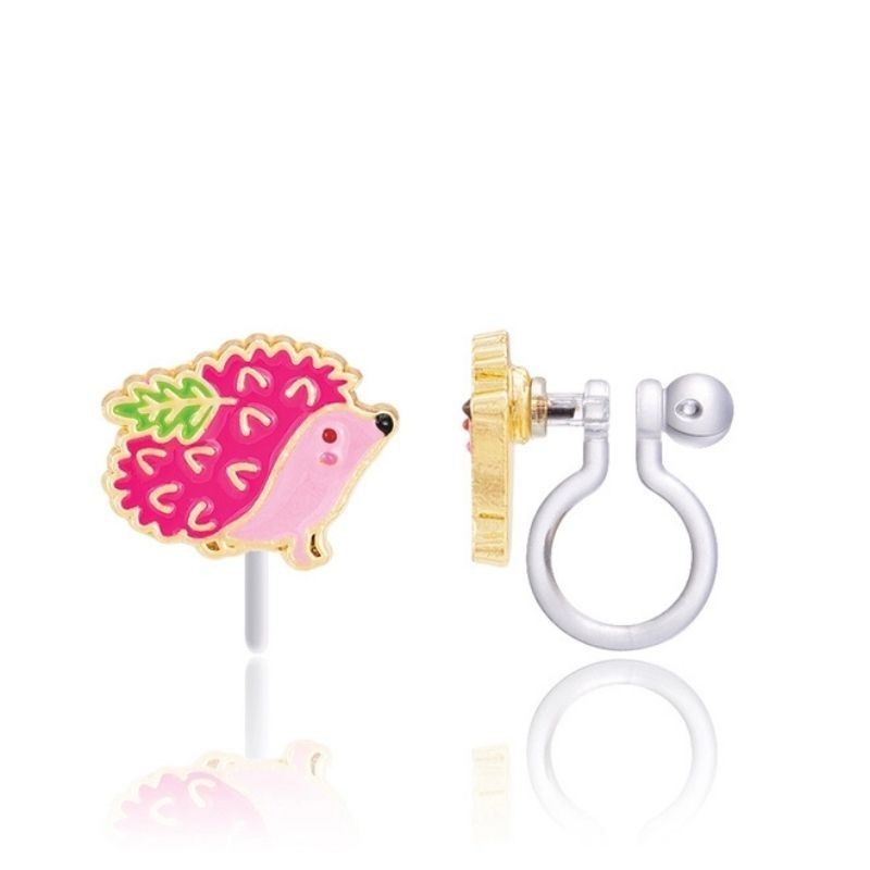 Ohrringe Ohrclips Igel rosa